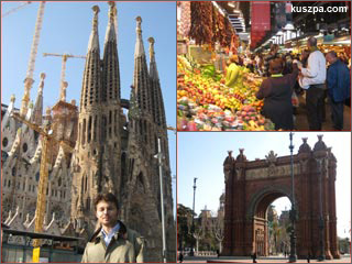 Impressions from Barcelona like Sagrada Família, Mercat de la Boqueria and Arc de Triomf.