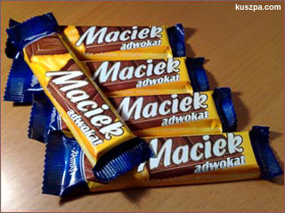 Milk chocolate called Maciek from Poland