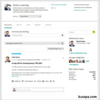 Screenshot der XING Gruppe Mobile Learning