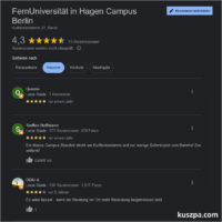 Einige Google Rezessionen über den Campusstandort in Berlin