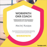 Das Zertifikat für den OKR Coach Workpath bei der Fortbildung der cidpartners
